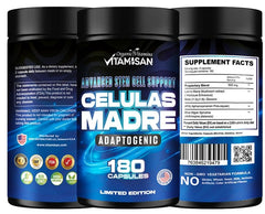 Vitamisan Celulas Madre ingredients blend close-up showing powerhouse botanicals for cognitive clarity.
