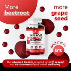 VITAMIZED grape seed extract gummies close-up with vibrant color.
