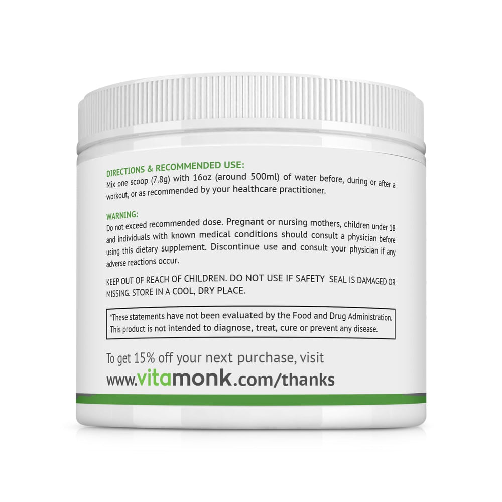 VitaMonk Clean EAA serving glass ready during training