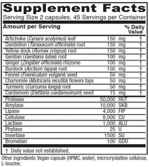 Vitanica Bitters Extra capsules close-up showing vegan digestion support
