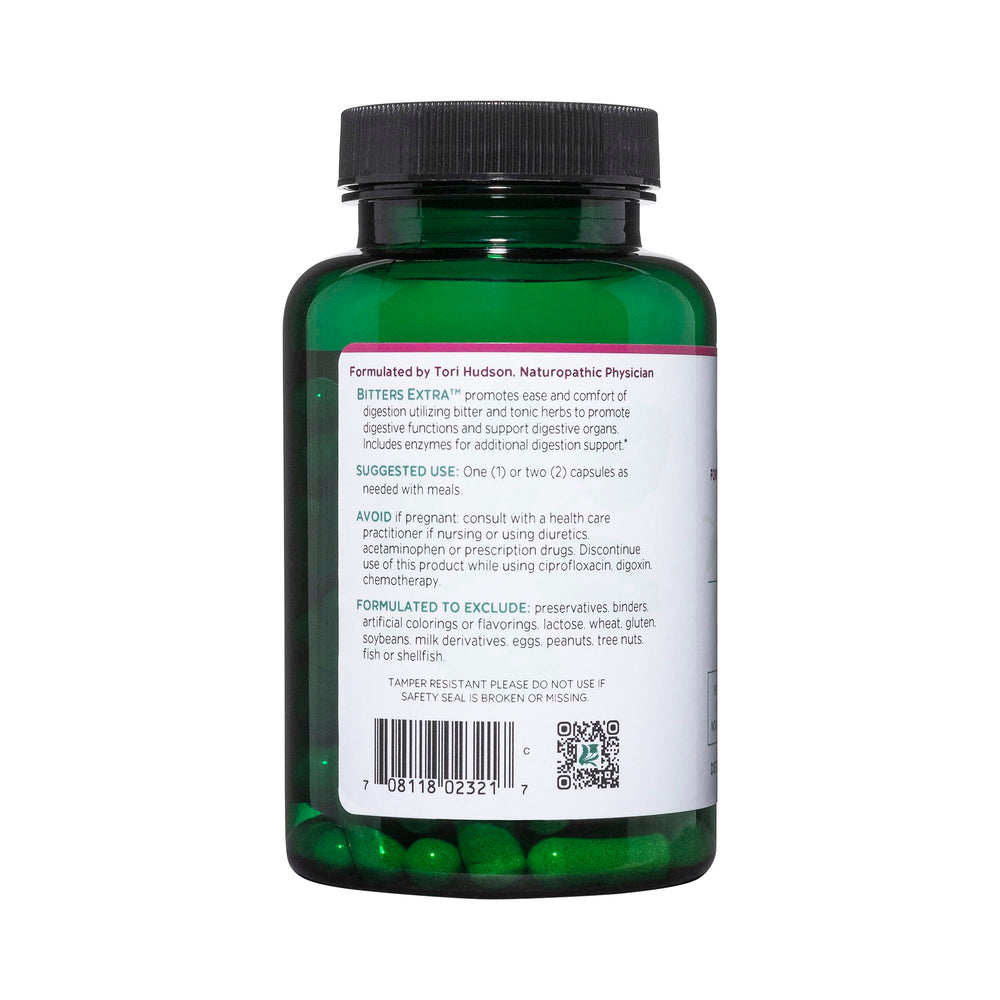 Vitanica Bitters Extra herb blend close-up reveals bitter digestive tonic ingredients