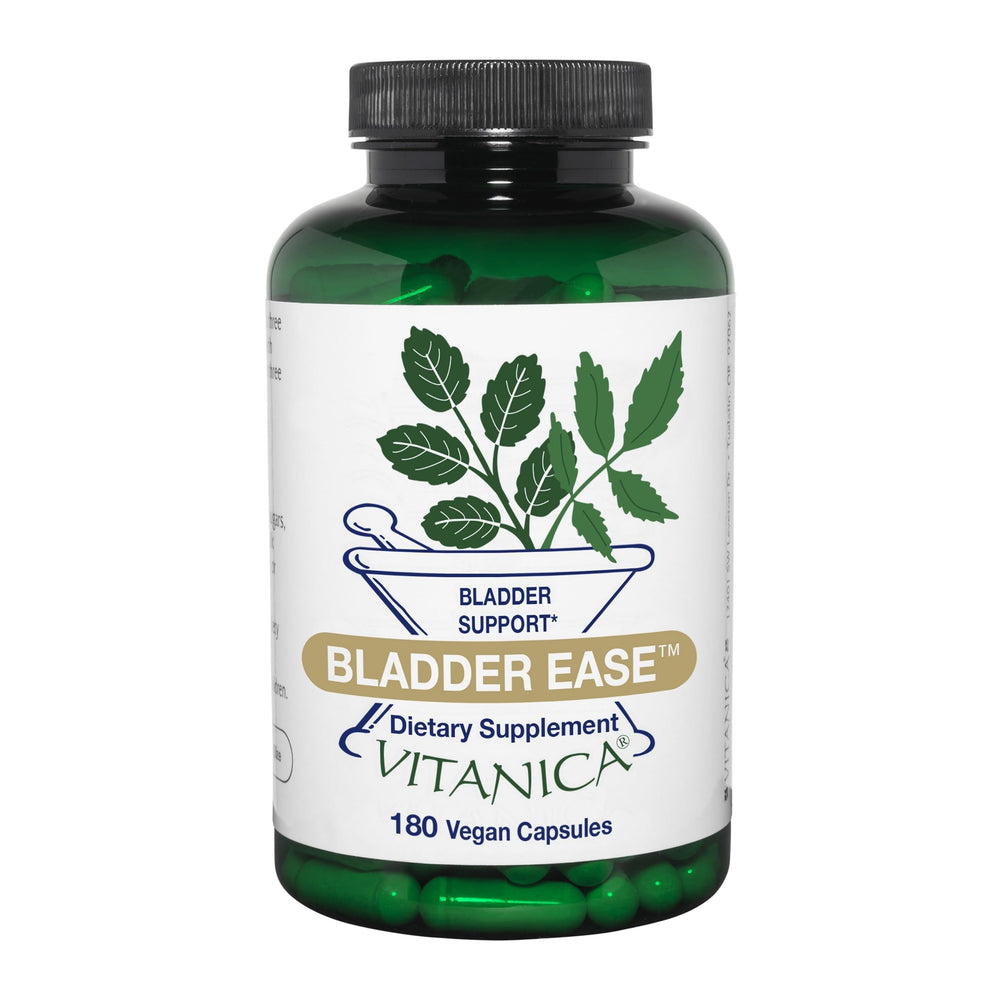 Vitanica Bladder Ease bottle view offering daily vegan bladder support