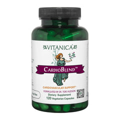 Vitanica CardioBlend bottle front view highlighting vegan cardiovascular support.