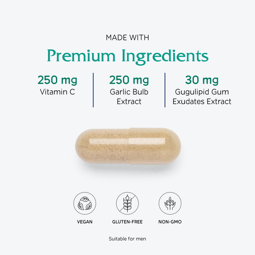 Vitanica CardioBlend ingredients garlic-ginger; botanicals that may assist lipid balance