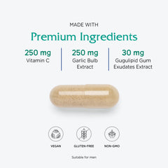 Vitanica CardioBlend ingredients garlic-ginger; botanicals that may assist lipid balance