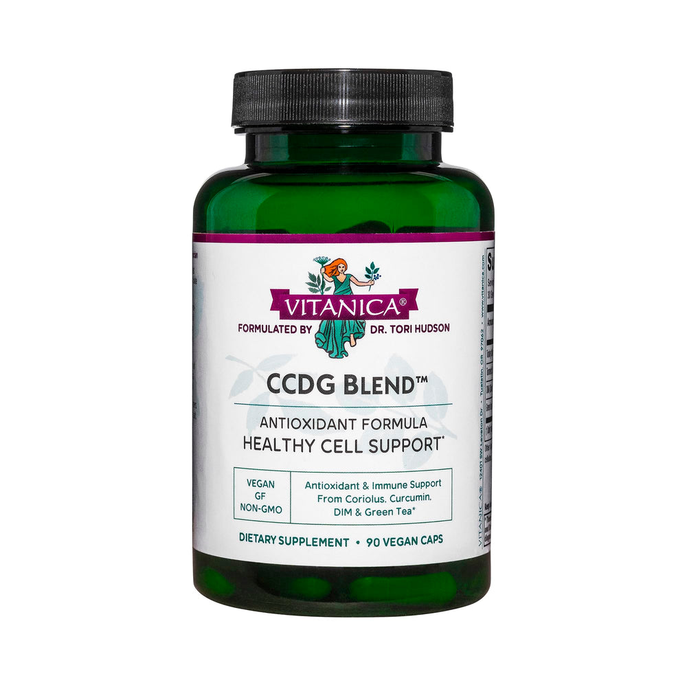 Vitanica CCDG Blend bottle with capsules for immune support potential