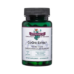 Vitanica CoQ10 Extra bottle front view for daily supplement routine