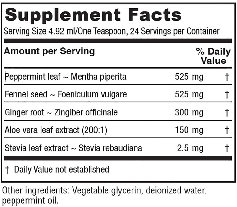 Vitanica Digestion Tonic being poured for easy dosing