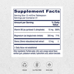 Vitanica Magnesium Tonic label highlighting vegan, gluten-free orange-flavored formula