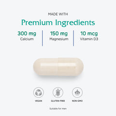 Vitanica OsteoBlend label ingredients shows non-GMO and vegan formulation.