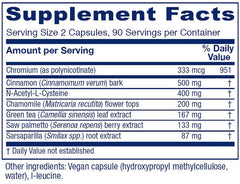 Vitanica OvaBlend label close-up highlighting vegan capsules and hormone balance