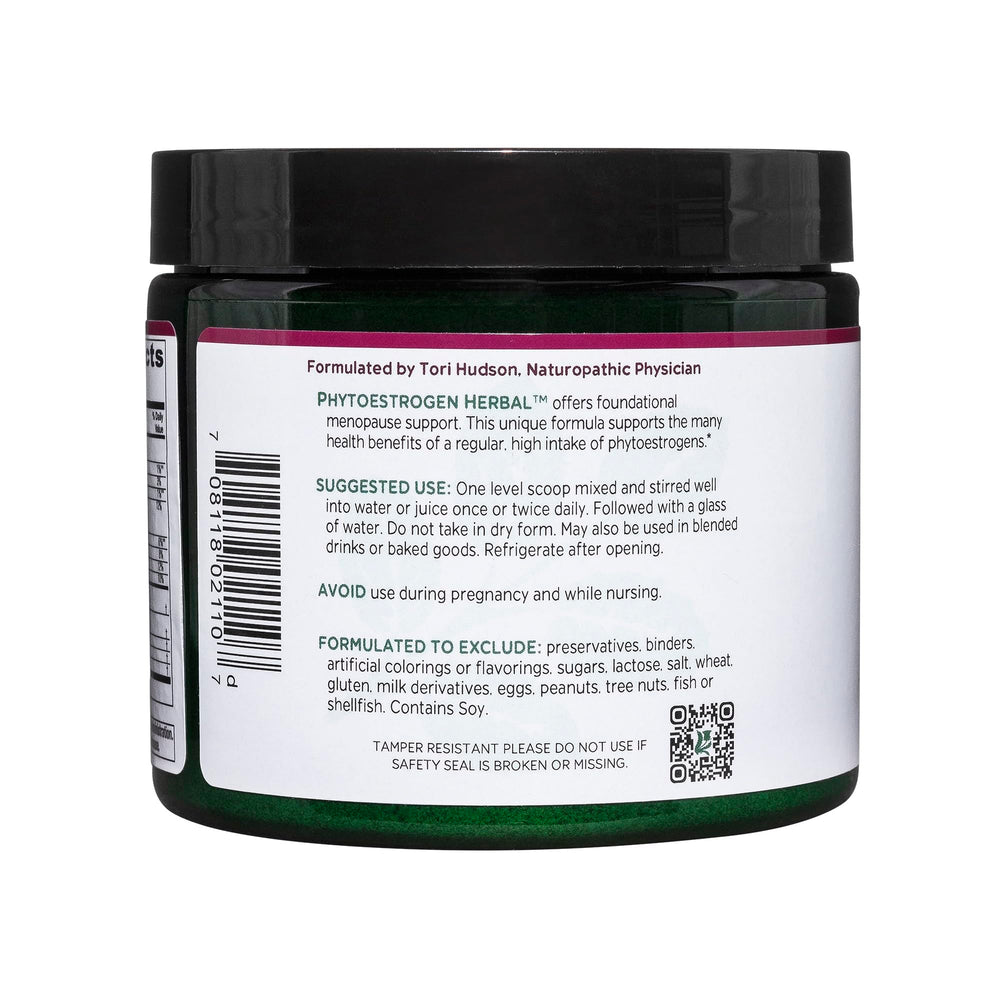 Vitanica Phytoestrogen with soy isoflavones highlighted for symptom support during hormonal changes.