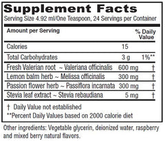 Close-up of Vitanica Sleep Tonic label showing herbal blend