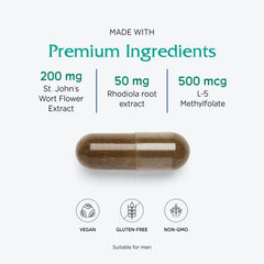 Vitanica Uplift 120-capsule bottle on a clean countertop for daily use