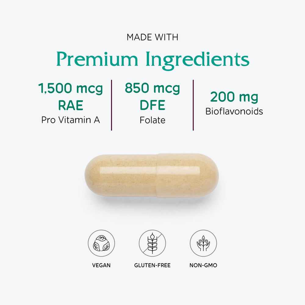 Vitanica Women's Symmetry vegan symbol on pack signals plant-based nutrition.