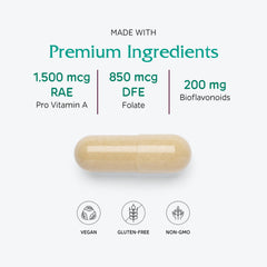 Vitanica Women's Symmetry vegan symbol on pack signals plant-based nutrition.