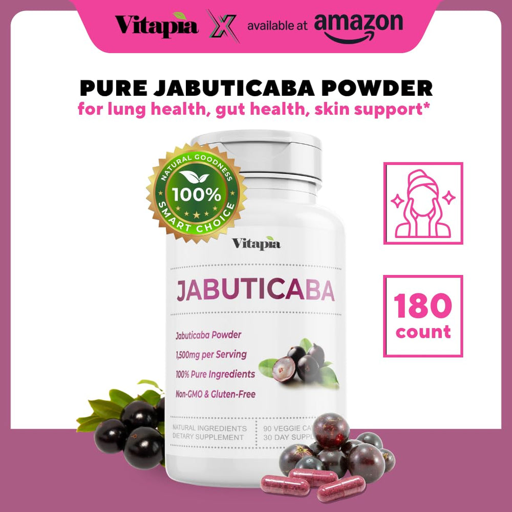 Vitapia Jabuticaba capsules pack highlights easy vegan capsules for on-the-go wellness