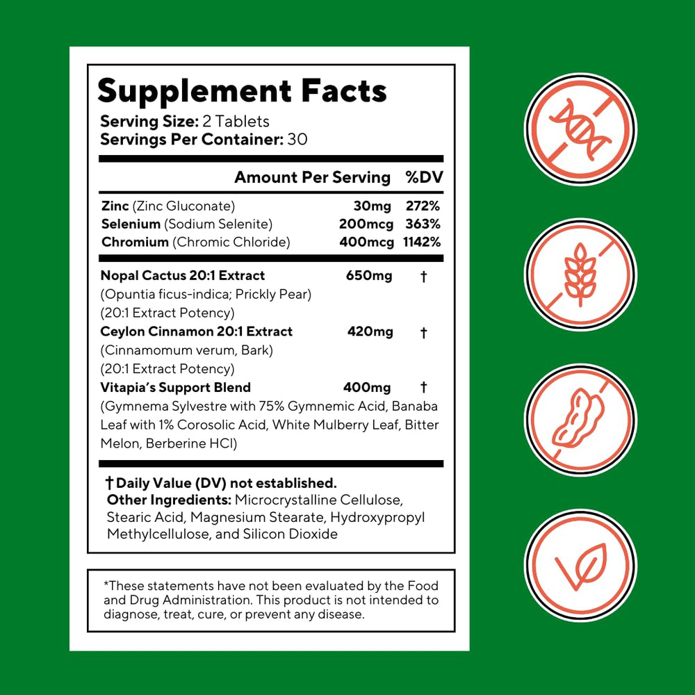 Vitapia Nopal Cactus Extract capsules in glass show easy daily intake
