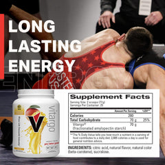 Vitargo mango bottle with certifications and clean ingredients