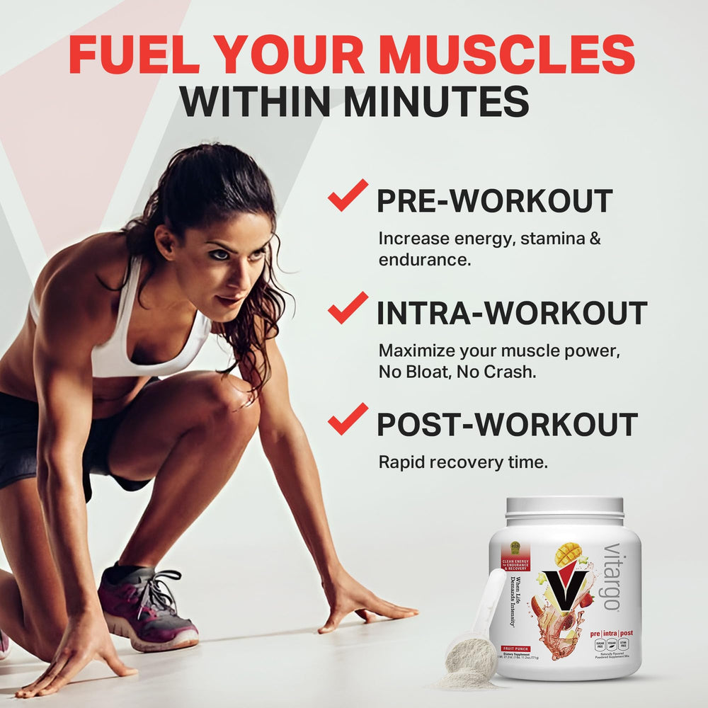 Vitargo powder dissolved in water forming a sugar-free recovery drink