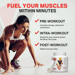 Vitargo powder dissolved in water forming a sugar-free recovery drink
