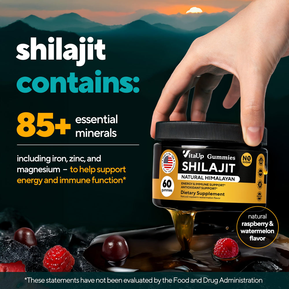 VitaUp Himalayan Shilajit Gummies two daily serving visual.