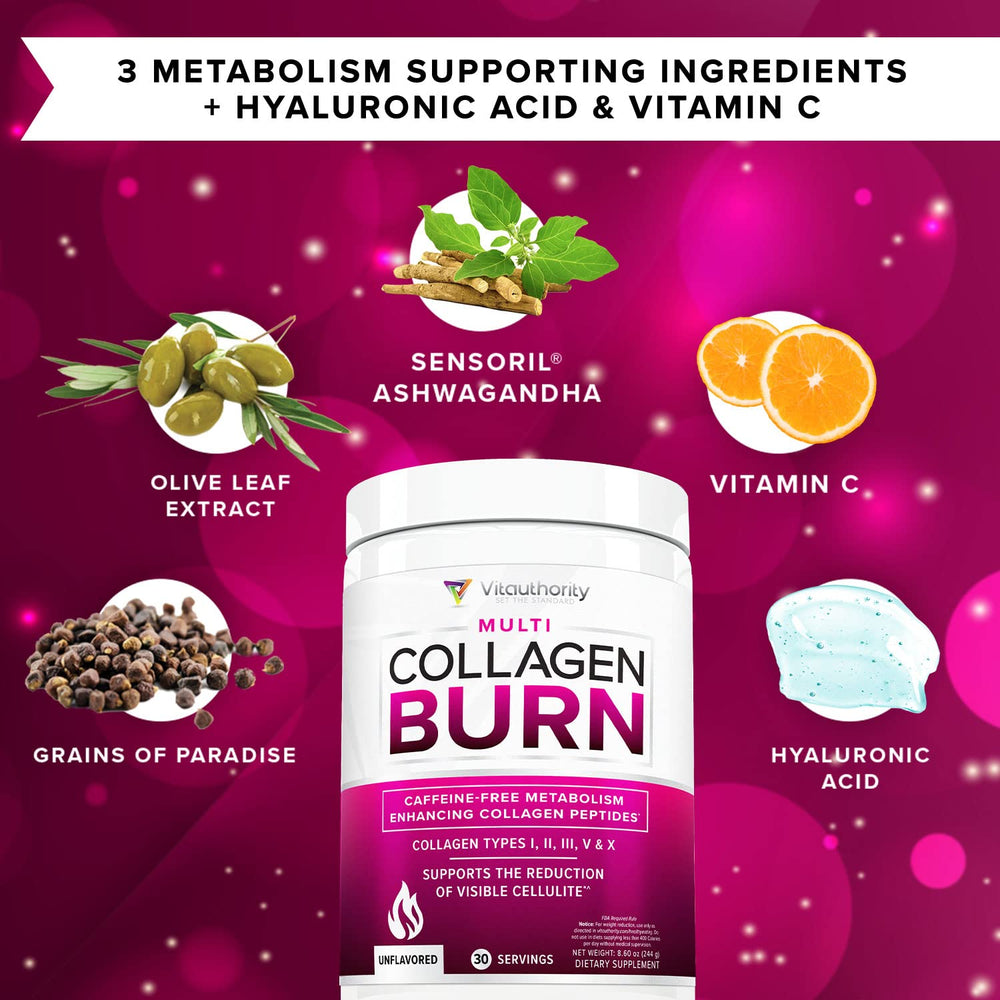 Vitauthority collagen powder thermogenic blend close-up