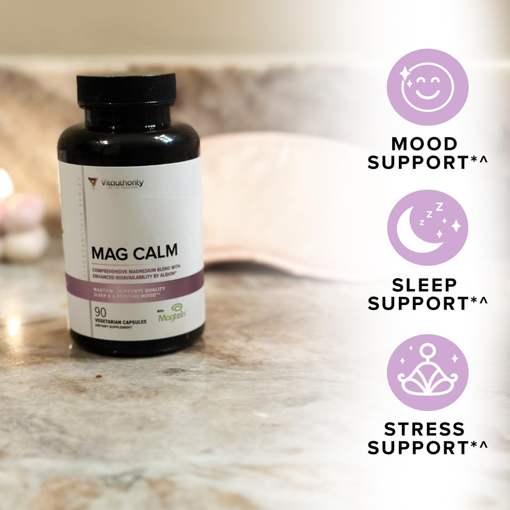 Vitauthority Gaba L-Theanine mix cap emphasizes mood support and relaxed evenings