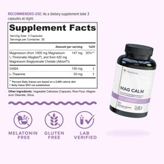 Vitauthority Mag Calm capsules closeup showing a gentle, stomach-friendly relaxation option