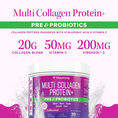 Vitauthority label close-up signaling ingredients and gut-friendly blend
