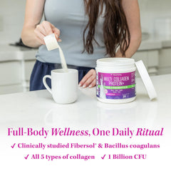 Vitauthority bottle pour into glass for daily beauty and gut support