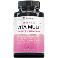 Vitauthority Women’s Daily Multivitamin bottle displays complete daily formula