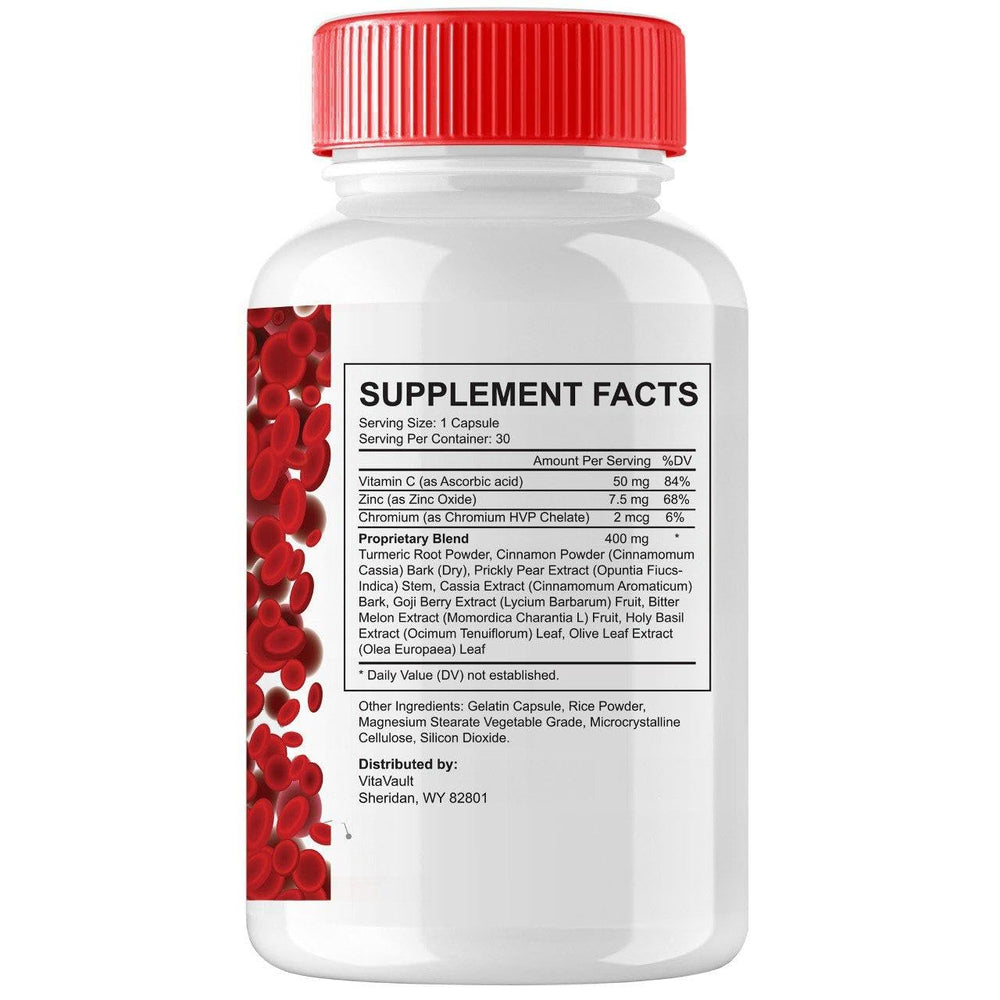 Vitavault Glucofort capsules for daily use, integrating wellness into your routine.