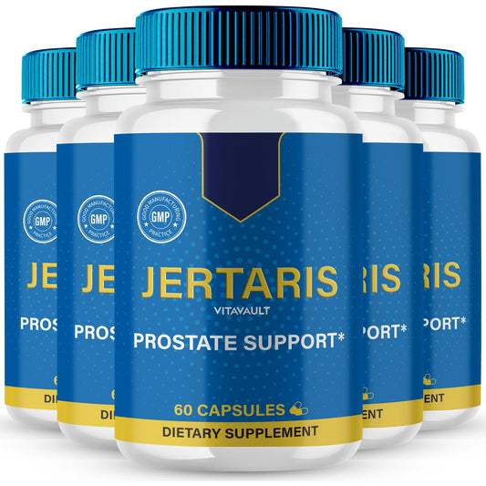 Vitavault Jertaris capsules bottle for easy daily prostate health support.