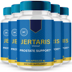 Vitavault Jertaris capsules bottle for easy daily prostate health support.