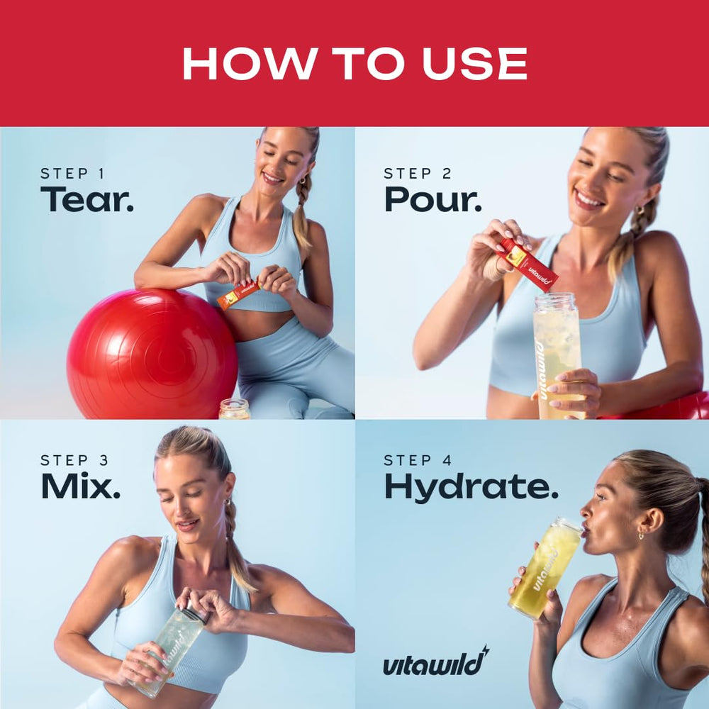 VitaWild bottle with dissolved mix for on-the-go hydration