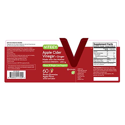 Viteey ginger and ACV blend image focusing on natural ingredients.