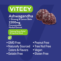Ginseng hint in Viteey Ashwagandha Gummies for balanced energy.