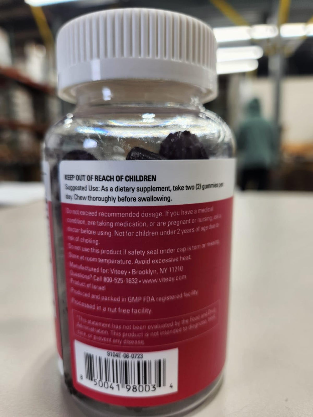 Viteey Beet Root Gummies in the pantry, ready for a quick wellness boost.