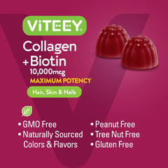 Viteey gummy bottle in daily routine setup, on-the-go.