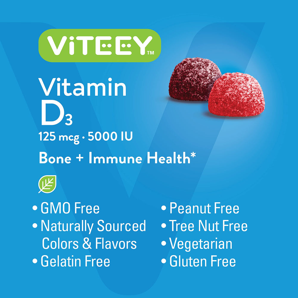 Viteey D3 gummies suitable for teens and adults for daily use