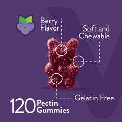 Viteey Melatonin Gummies berry close-up showcasing chewy texture