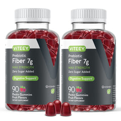 Viteey Prebiotic Fiber Gummies bottle front showing 180-count packaging for daily gut support