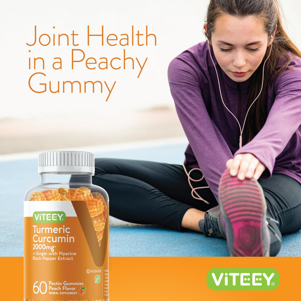 Viteey vegan turmeric gummies vegan label and plant-based base