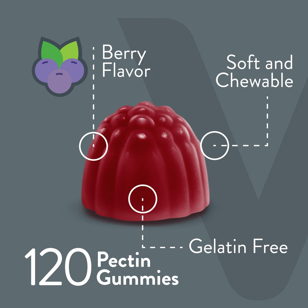 Viteey Vitamin B6 Gummies closeup shows chewy berry texture.