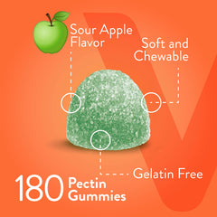 Vegan, gelatin-free and gluten-free label on packaging.