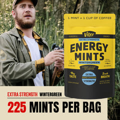 Holding Viter Energy mints demonstrates portable energy for busy days.