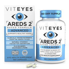 Viteyes AREDS 2 advanced bottle with capsules for macular support.