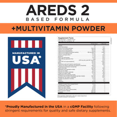 Viteyes AREDS2 daily dose bottle indicating 90 scoops.
