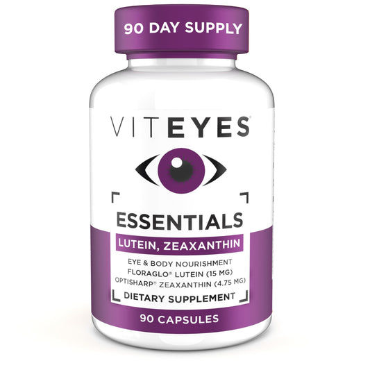 Viteyes Essentials bottle front label highlighting macular support.